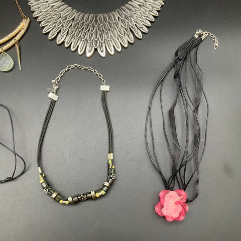 Fashion Statement Necklace Lot of 8 Boho Tribal Bib Collar Pendant Styles
