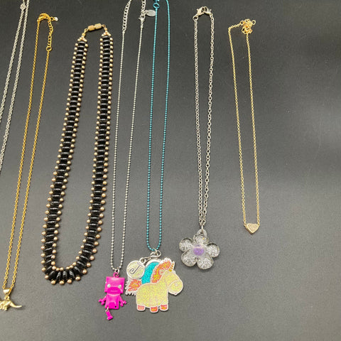 Fashion Costume Jewelry Necklace Lot 12pc Whimsical Gothic Spider Unicorn