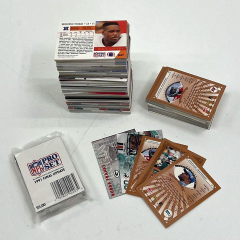 1991 Pro Set Final Update Sealed Pack + Football Card Lot 90s NFL Pro Line
