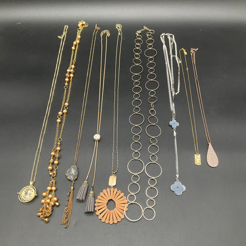 Fashion Costume Jewelry Necklace Lot of 9 Alexa's Angels Statement Tassel Boho