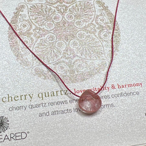 Dogeared Cherry Quartz Beaded Necklace NIB