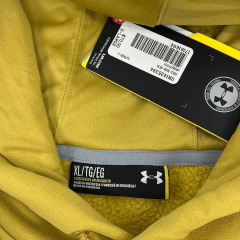 NWT Under Armour Gold Notre Dame Irish ColdGear Hoodie Sweatshirt Men's XL