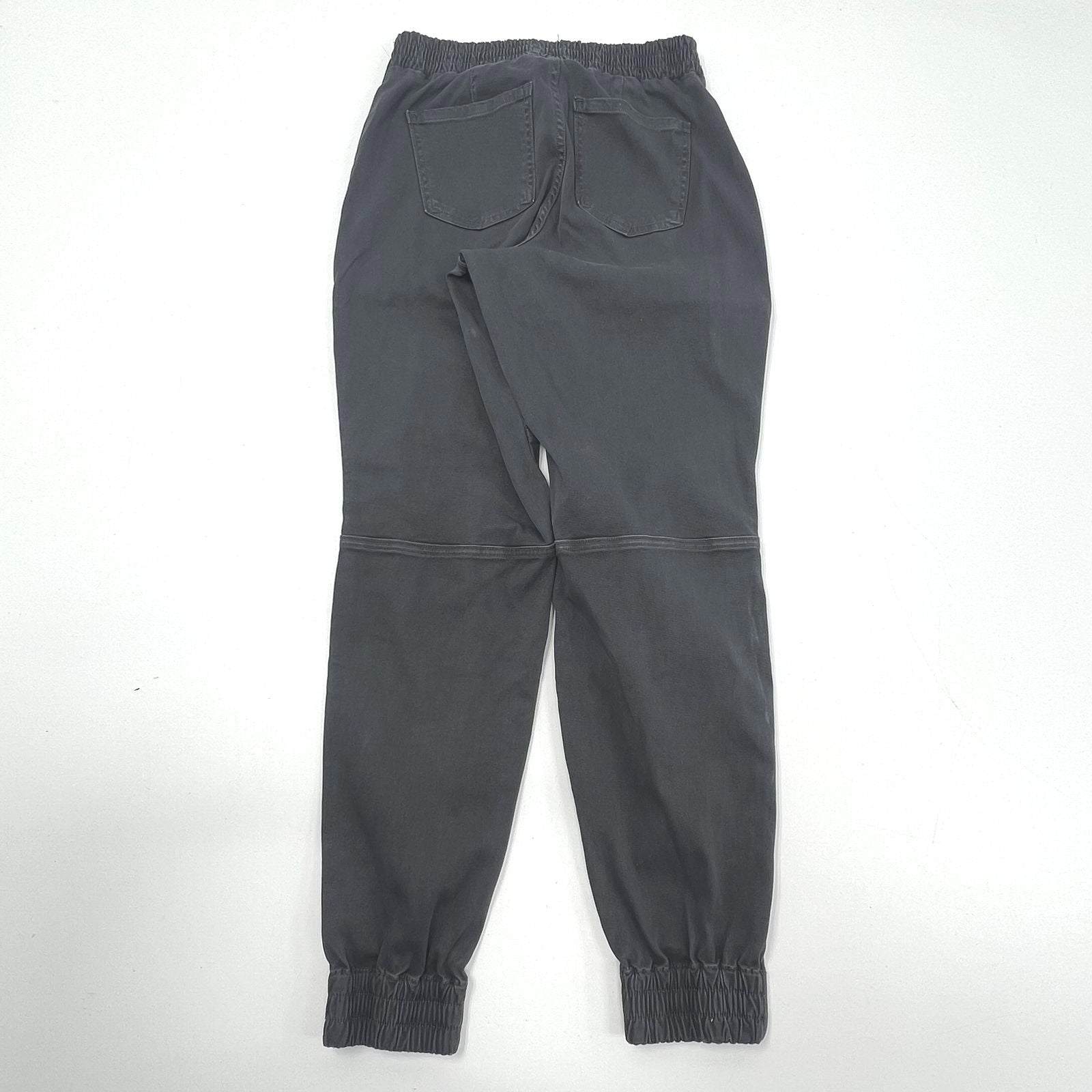 NWT Spanx Stretch Twill Cargo Jogger Washed Black Pant Size Medium