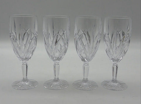 Marquis Waterford Brookside Water Goblets Set 4 Clear Crystal 8.5 Inch