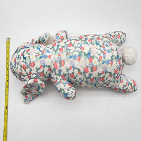 Pillowfort Weighted Plush Bunny Stuffed Animal Floral Pattern 23 Inch 4 Pounds