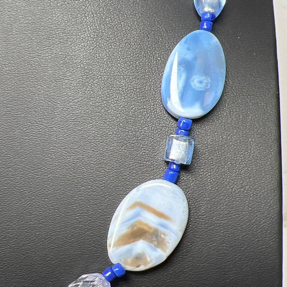 Blue Stone Beaded Necklace