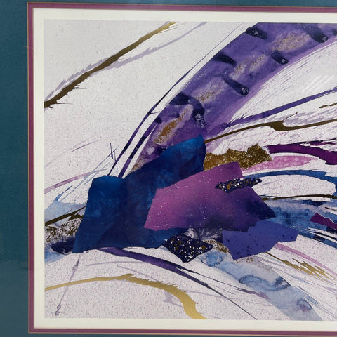 Steve Strickland Starwave II Abstract Framed Print 27x23 Signed Modernist Art