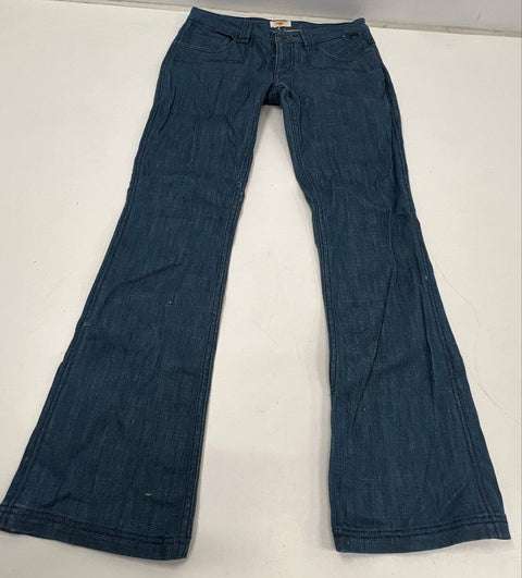 Vintage Y2K Antik Denim Women's Blue Bootcut Flare Sample Jeans Sz 0 Embroidered