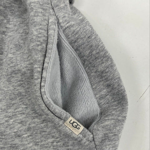 Ugg Women's Karoline Fleece Robe Gray Heather Belted Loungewear Pockets Sz L