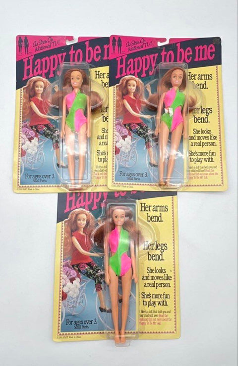 Happy To Be Me Fashion Doll & Clothing Lot 1991 High Self-Esteem Toys 6pc NIB