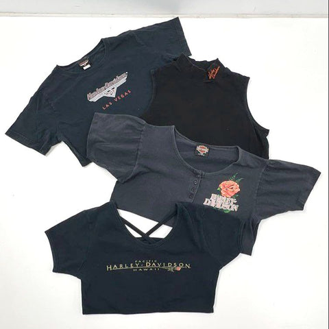 Vintage 90s 00s Harley Davidson Womens Shirts Lot 4 Hawaii Vegas Omaha Sz L