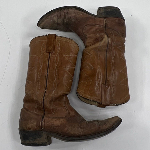 Dan Post 1902 Brown Leather Western Cowboy Boots Men's Size 8.5D