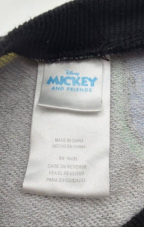 Disney Kids Mickey and Friends Black All Over Print Short Sleeve Sweatshirt 12M