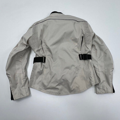 Street & Steel Women's Motorcycle Jacket Light Gray Armored Moto Full Zip Sze WM