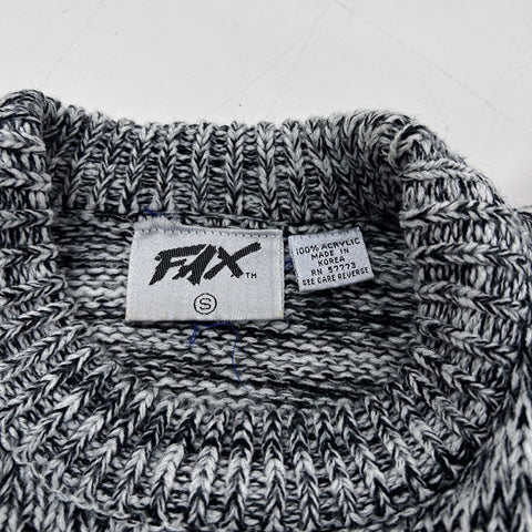 Vintage 90s FIX Geometric Patchwork Abstract Knit Sweater Sz S