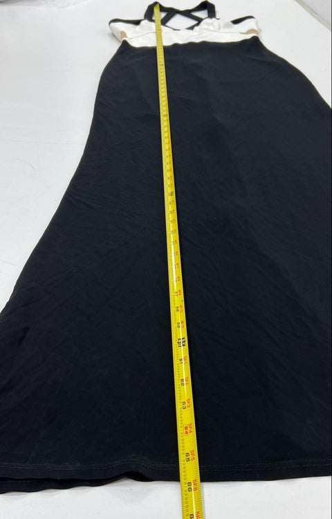 ABS by Allen Schwartz Colorblock Cutout Maxi Gown Evening Dress Sz L