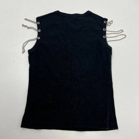 Vintage 2004 Sturgis Black Hills Rally Rhinestone Chain Biker Tank Top Sz L