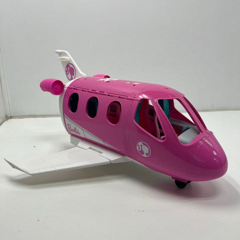 Mattel Barbie Glam Vacation Jet Airplane Toy 2012 Pink Folds Open Seats Dolls