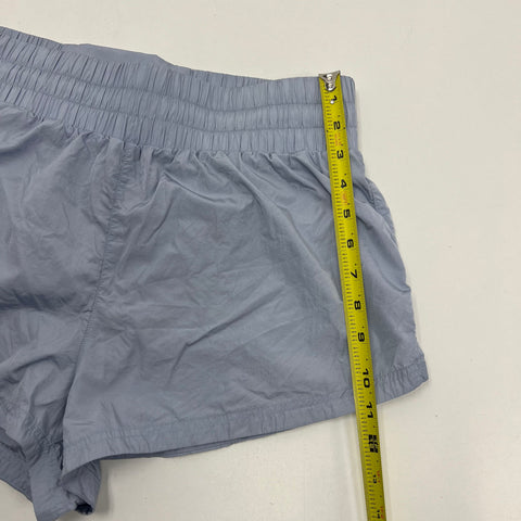Varley Kallin Running Short Metallic Woven Blue Women's Size Small 3" Band