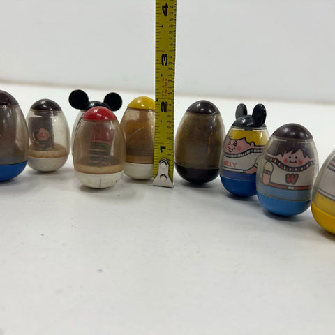 Vintage 70s Hasbro Weebles Lot of 10 Figures Disney Mickey Mouse Club Toys