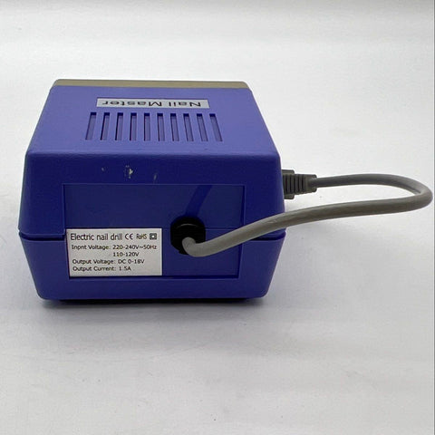 ZENY Nail Master Electric Nail Drill Control Box Purple 18V Power Supply
