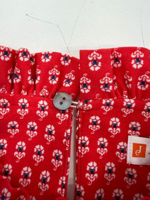 Jude Connally Women's Shari Dress Red Foulard Mock Neck Sleeveless M NWT