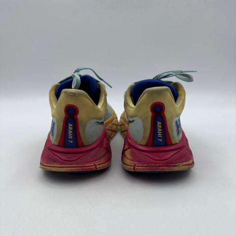 Hoka Arahi 7 Blue Grey Red Gradient Running Shoes Size 8.5