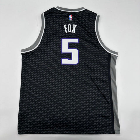 Jordan Boys Sacramento Kings De'Aaron Fox #5 NBA Swingman Jersey Black NWT Sz XL
