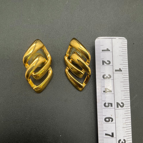 Vintage Napier Costume Jewelry Lot of 4 Necklace Earrings Gold Red Enamel