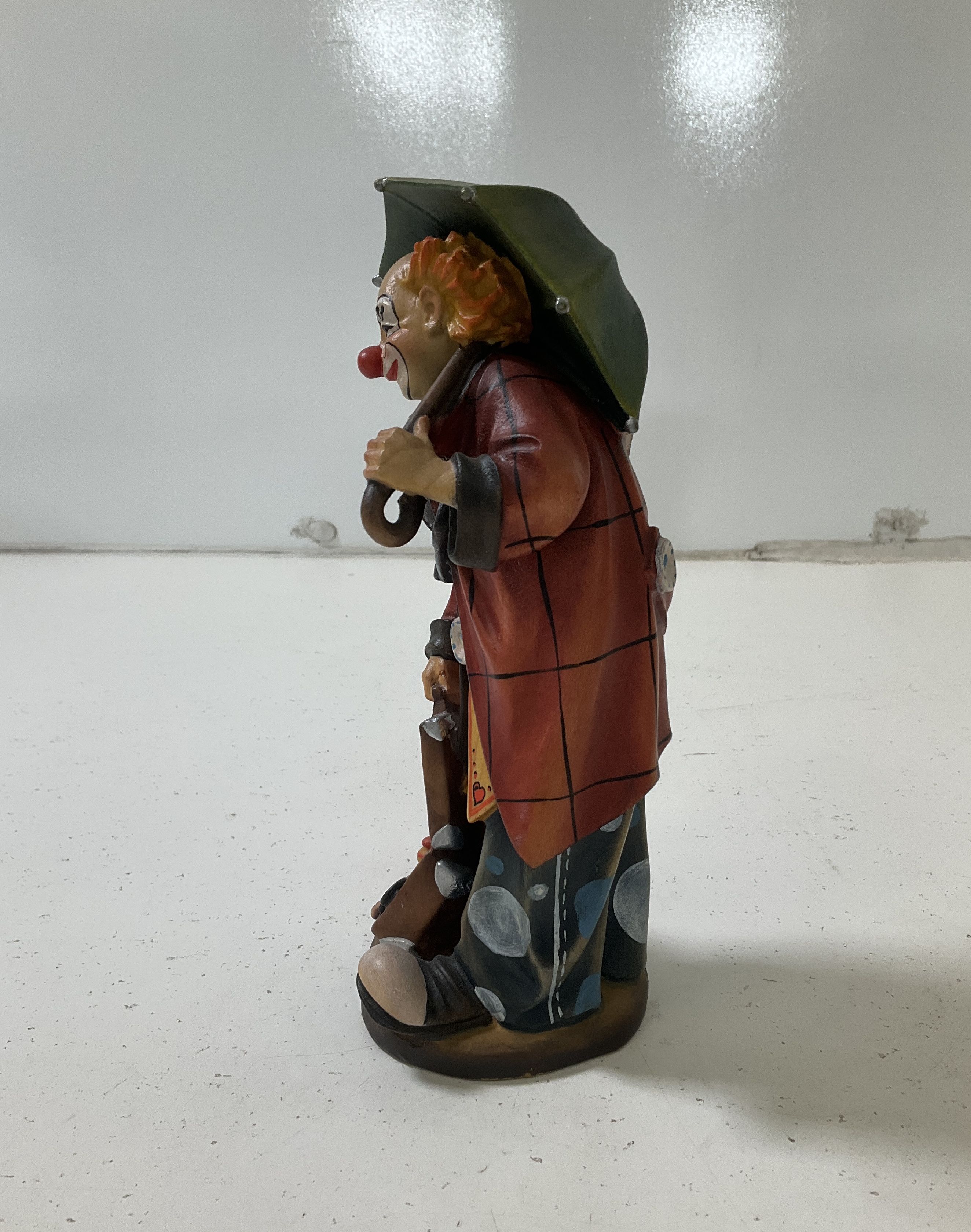 Paul & Robert Eder German Holzschnitzereien Oberammergau Wood Carved Clown Fig