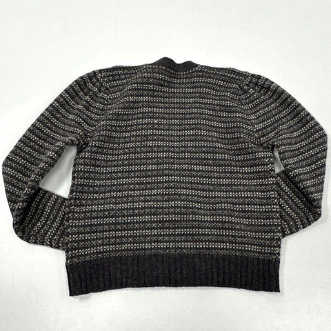 Vintage 80s Aston Women's Shetland Wool Double Breasted Cardigan Sweater Sz 38