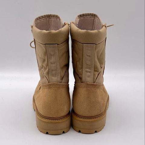 US Military Tan Suede Vibram Sole Safety Toe Combat Tactical Boots Size 6W