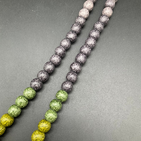 Prothasis Athens Greek Designer Beaded Necklace Multi-Color Gradient 30"