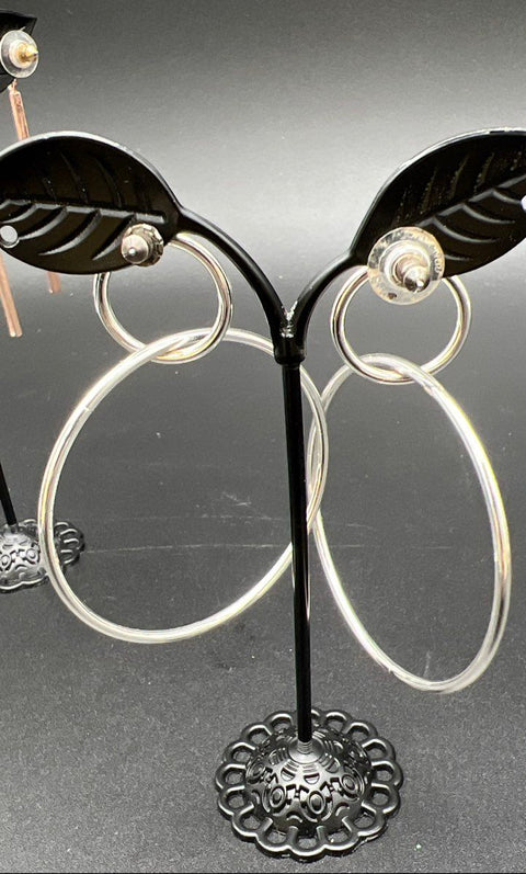 Vintage Joan Rivers Costume Jewelry Crystal Hoop Dangle Stud Earrings Lot of 12