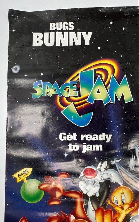 1996 Space Jam Original Movie Poster 27x40 Michael Jordan Bugs Bunny Warner Bros