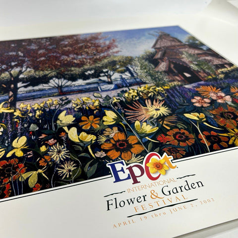 Epcot Flower & Garden Festival Poster Lot Dorothy Gillespie Signed 2000 2002