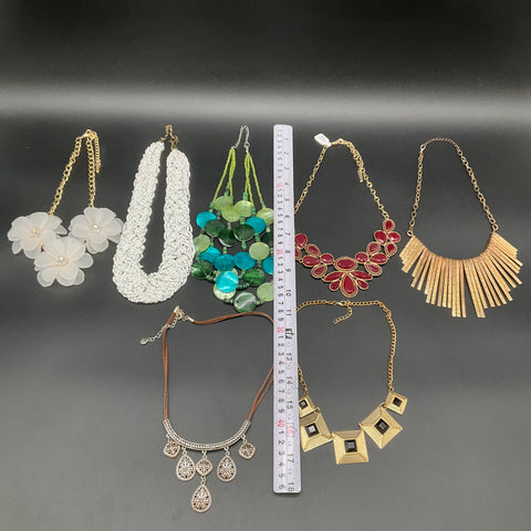 Fashion Statement Jewelry Lot 7 Necklaces Bib Bohemian Beaded Floral