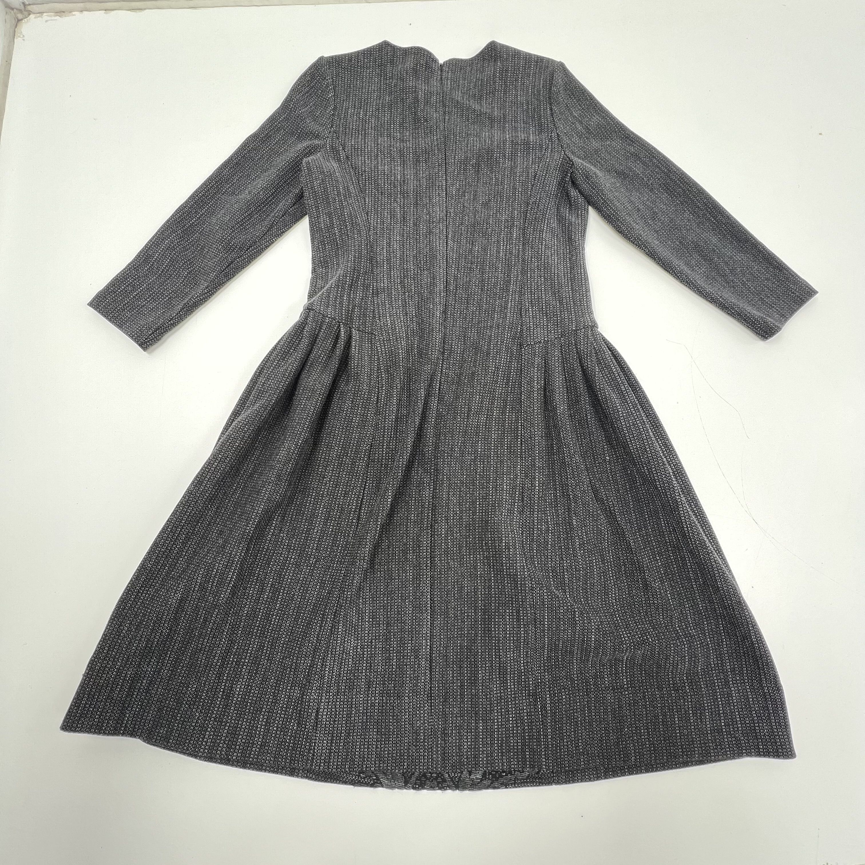 Teri Jon Rickie Freeman Embroidered Tweed Fit & Flare A-Line Dress Sz 6