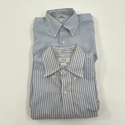 Vintage 80s Lot 2 Arrow & Harbour Club Button Up Shirts Mens XL 16.5 USA
