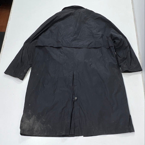 Rochester Big & Tall Men's Black Lined Trench Coat Overcoat Size 2XB