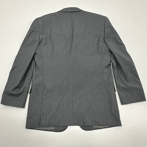 Vintage Y2K Ermenegildo Zegna Men's Grey Pinstripe Blazer Made in Italy Sz 50R