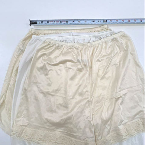 Vintage Women's Lingerie Lot 4 Nightgown Slip Pajamas Pink Cream White Sz M/L