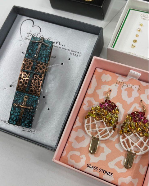 Lot of 8 NIB Jewelry Sets Gold Cake Piper K Sterling Silver Bentelli Earrings