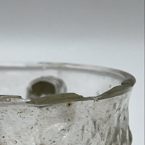 Vintage Pressed Glass Grape Pattern 13 Piece Punch Bowl Set Clear