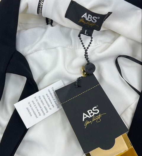 ABS by Allen Schwartz Colorblock Cutout Maxi Gown Evening Dress Sz L