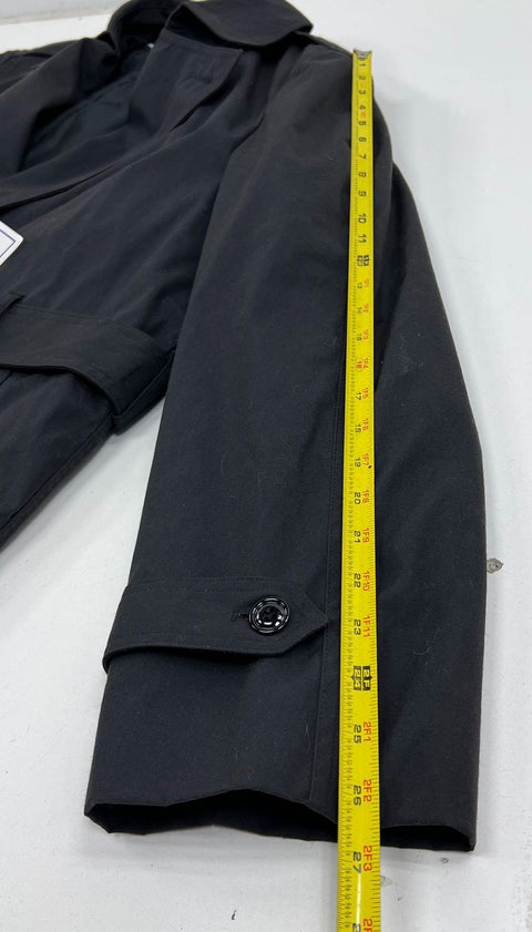 DSCP Garrison Collection Black Military Trench Coat Lined Men's 42L NWT