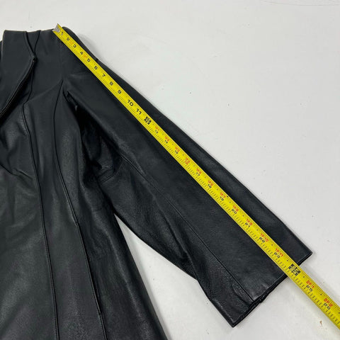 Vintage 90s East Fifth Genuine Leather Zip Up Moto Jacket Sz L