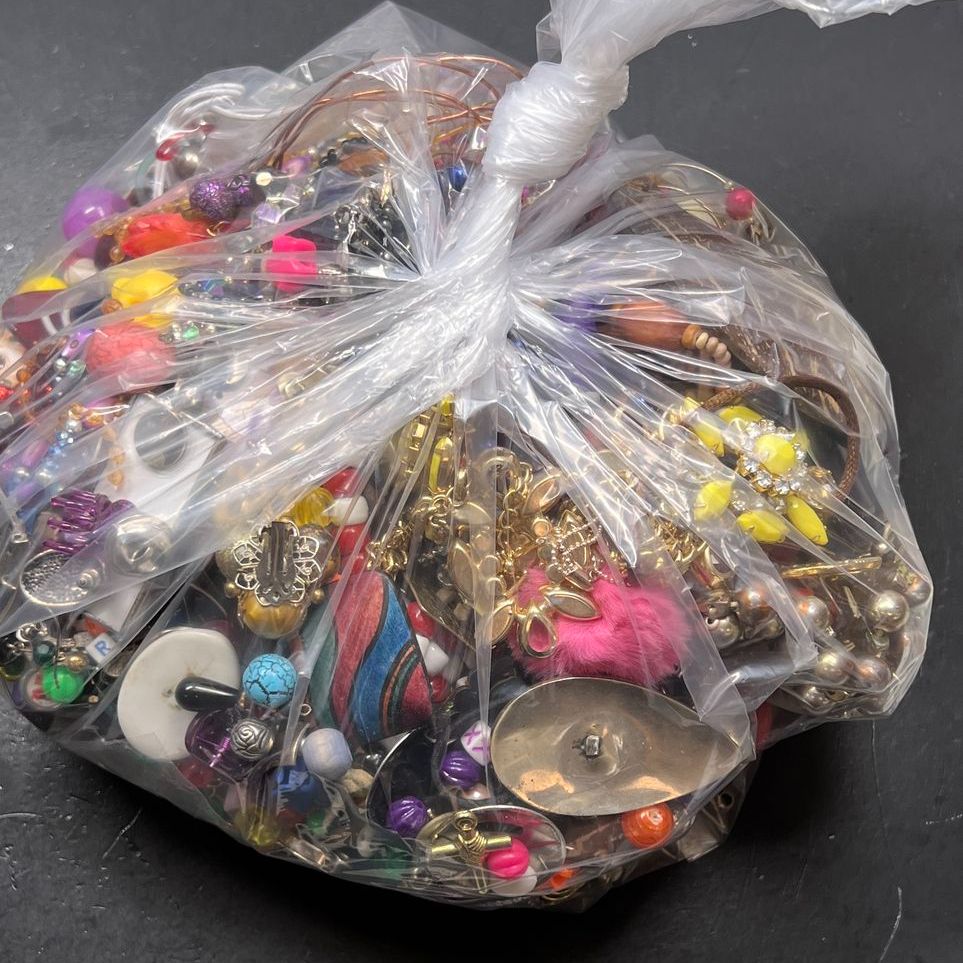 5 Lbs Broken for Crafts Costume Jewelry Grab Bag