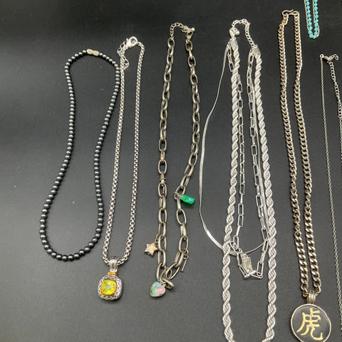 Mixed Fashion Necklace Jewelry Lot 13 Pc Owl Candy Corn Multi-Strand Chains