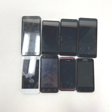 Lot of 8 Android Smartphones Alcatel HTC Wiko AGPTEK AT&T Verizon MetroPCS
